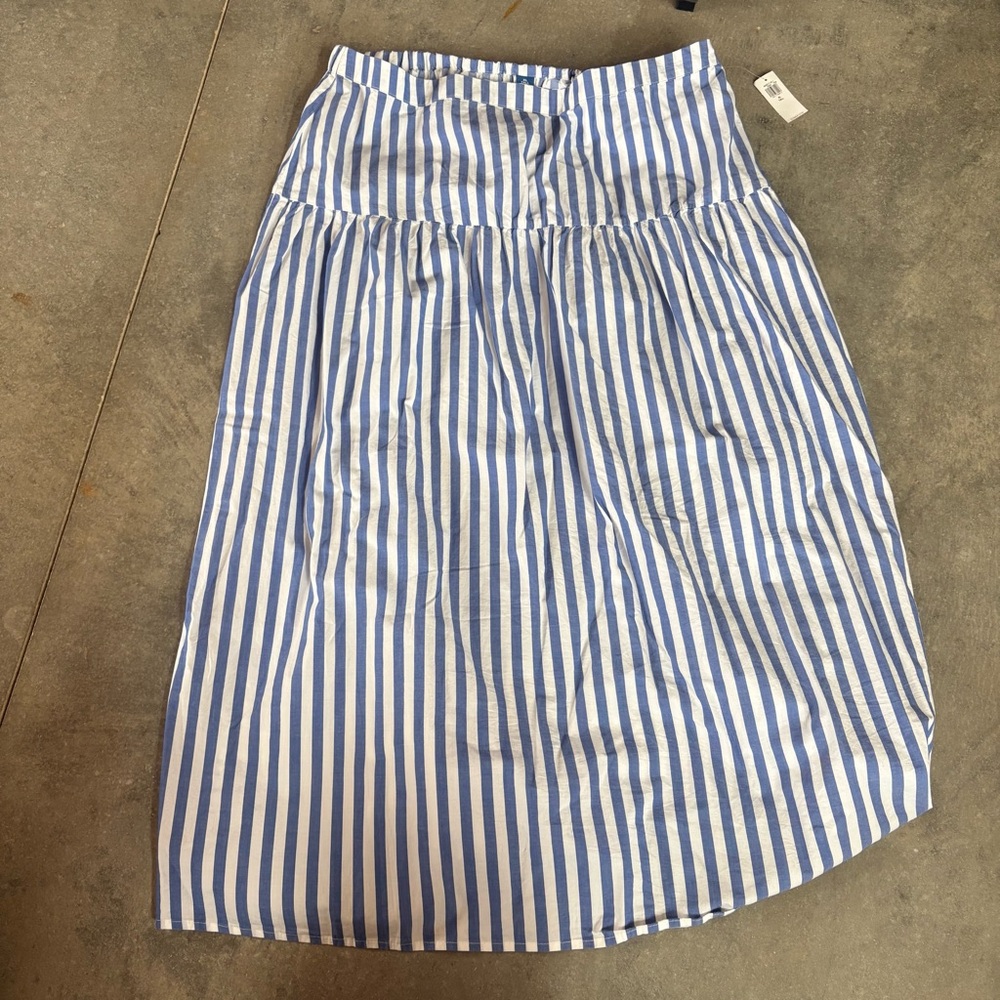 Blue and White Striped Women's Skirt Old Navy NWT XL tall